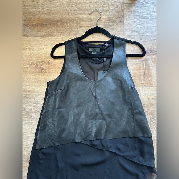 NWT Rudsak Leather Tank Top Black Size XS Flowy Asymmetrical - Picture 9 of 16